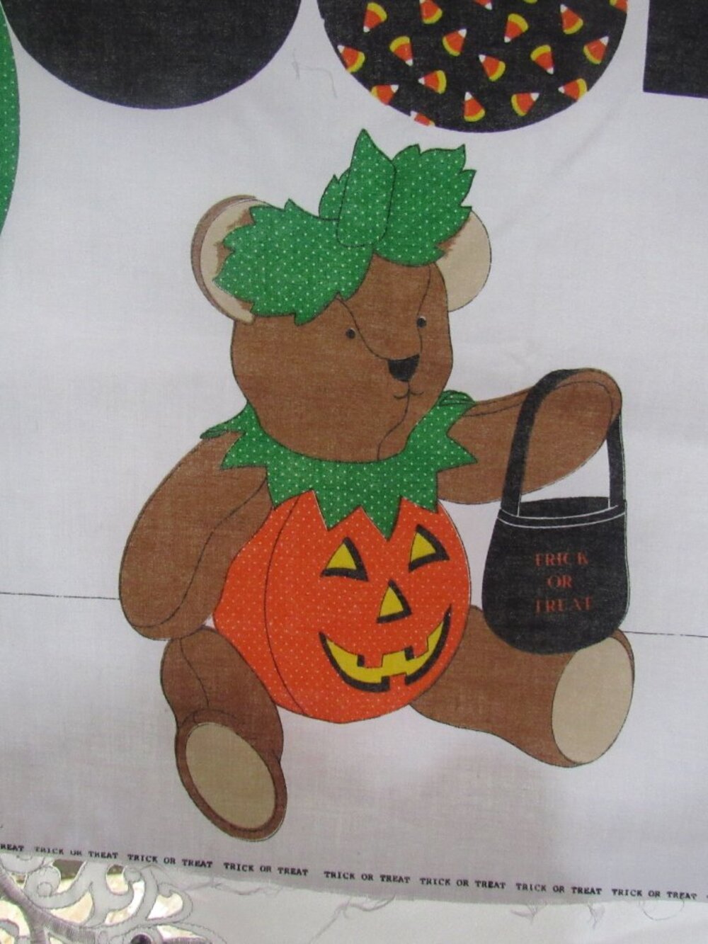 VIP Cranston Trick or Treat Teddy Cut Out and Sew Pattern Panel, Pillow, Z224